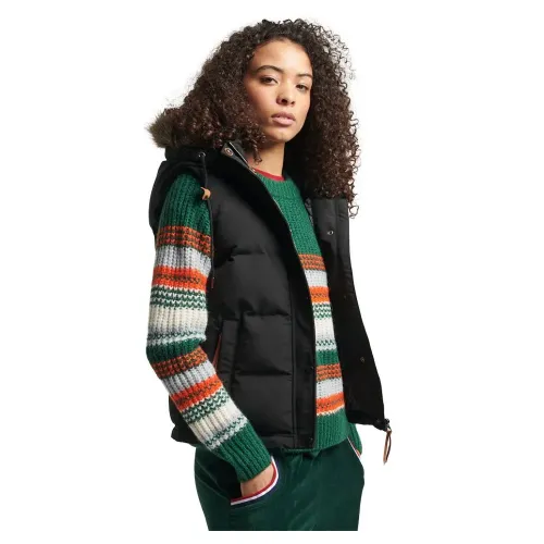 슈퍼드라이 빈티지 Everest Faux Fur 조끼 139030026