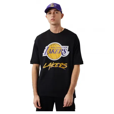 뉴에라 Los Angeles Lakers NBA Script Mesh 반팔 티셔츠 139039804
