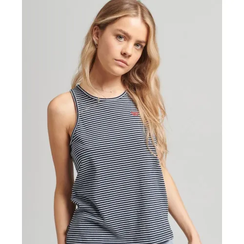 슈퍼드라이 빈티지 Logo Emb Stripe 나시 티셔츠 139531063