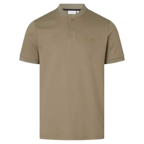 캘빈클라인 Smooth Cotton Stand Collar 반팔 폴로 셔츠 139605151