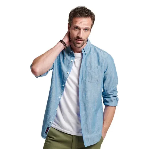 슈퍼드라이 Studios Linen BD 긴팔 셔츠 139611410