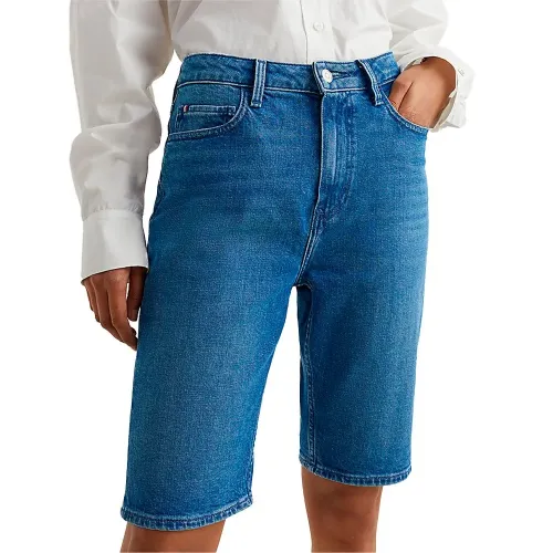 타미힐피거 W40212 Straight Fit 하이웨이스트 데님 반바지 139615597