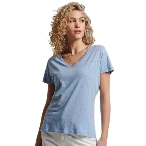 슈퍼드라이 Studios Slub Embroidered 반팔 V넥 티셔츠 139617521