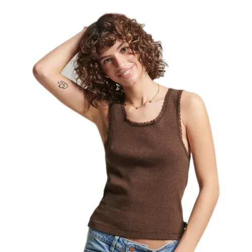 슈퍼드라이 빈티지 Lace Trim 나시 티셔츠 139691374