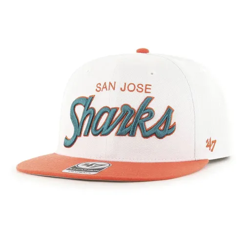 47 NHL San Jose Sharks Script Side Two Tone Captain 모자 139699814