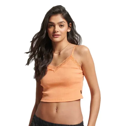 슈퍼드라이 빈티지 Rib Lace Trim 브라 139780741