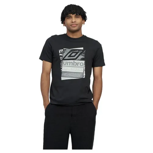 엄브로 Layered Box Logo 그래픽 반팔 티셔츠 140115259