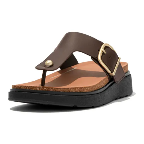 핏플랍 Buckle 레더 Toe-Post 슬리퍼 140168833