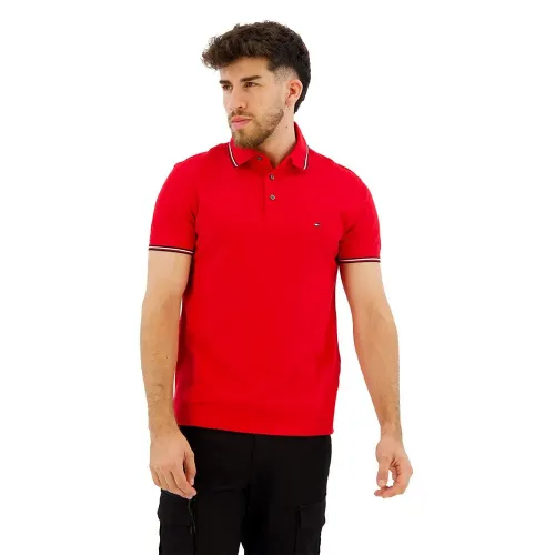 타미힐피거 1985 Tipped Slim Fit 반팔 폴로 셔츠 140372386