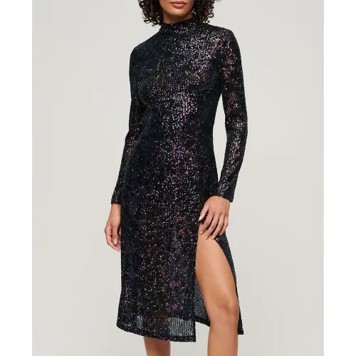 슈퍼드라이 Long Sleeves Backless 스파크ly Midi 원피스 140424515