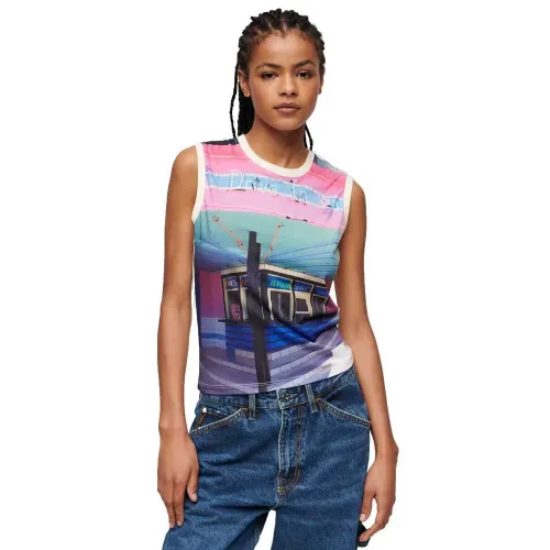 슈퍼드라이 Sub Print 나시 티셔츠 140439881