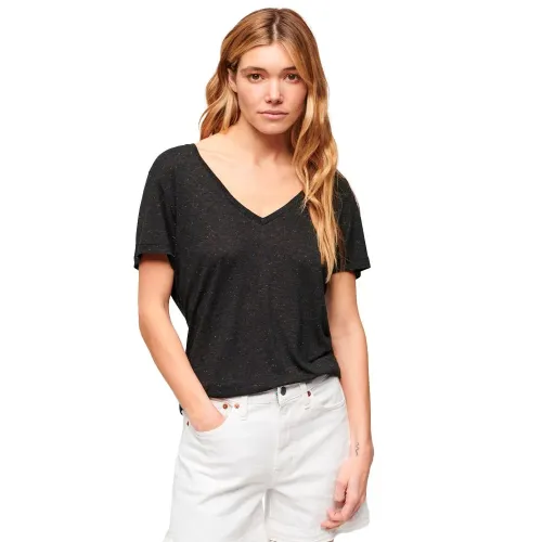 슈퍼드라이 Studios Slub Embroidered VEE 반팔 티셔츠 140473786