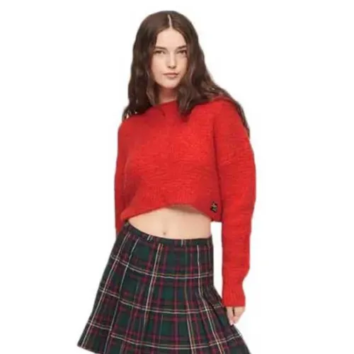 슈퍼드라이 빈티지 Textured Crop 스웨터 140490836