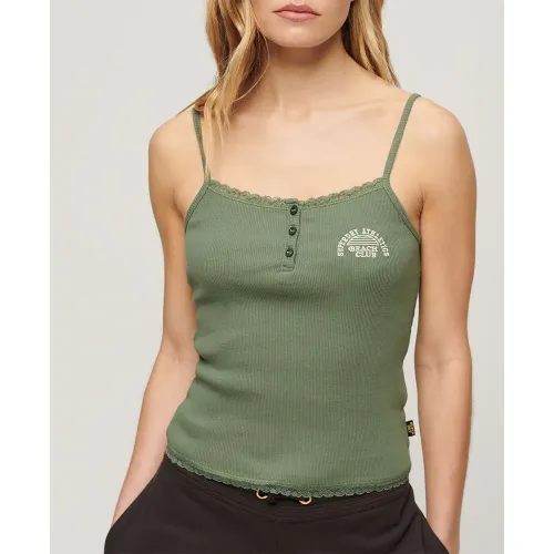 슈퍼드라이 에센셜 Button Down 나시 티셔츠 140588051