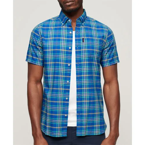 슈퍼드라이 Lightweight Check 반팔 셔츠 140588300