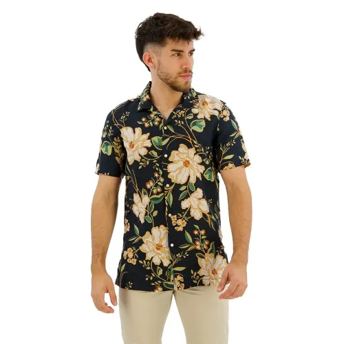 슈퍼드라이 Open Collar Print 반팔 셔츠 140588420