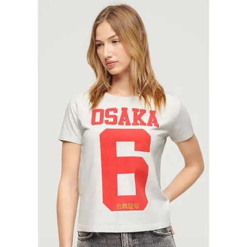슈퍼드라이 Osaka 그래픽 Fitted 반팔 티셔츠 140588421