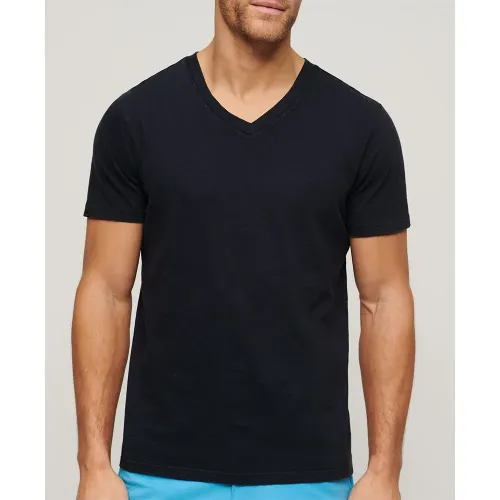 슈퍼드라이 Slub 반팔 V넥 티셔츠 140588573