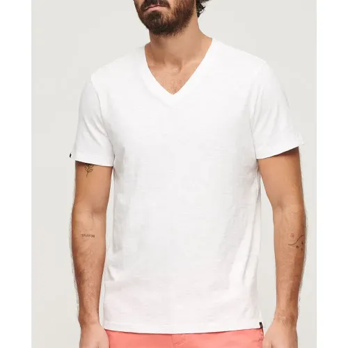 슈퍼드라이 Slub 반팔 V넥 티셔츠 140588577