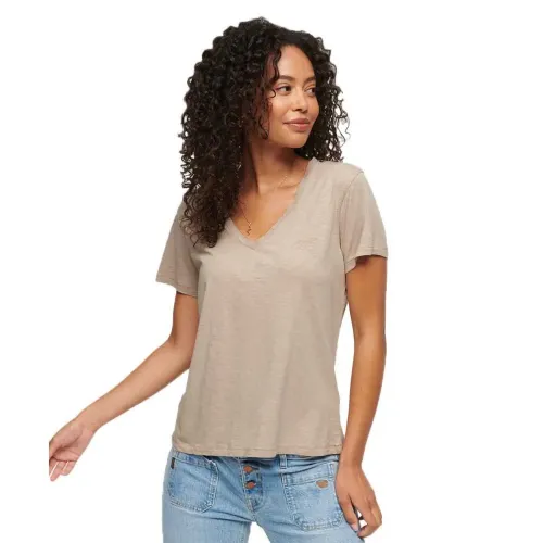 슈퍼드라이 Studios Slub Embroidered 반팔 V넥 티셔츠 140588732