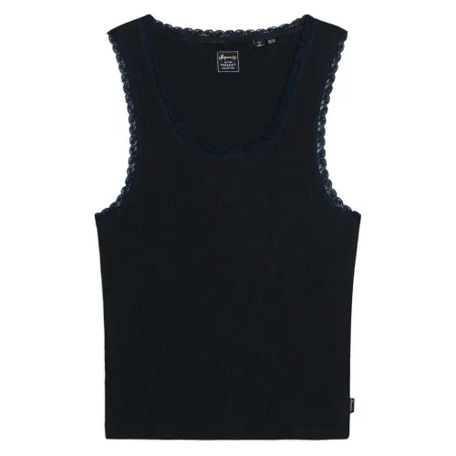 슈퍼드라이 빈티지 Lace Trim 나시 티셔츠 140588901