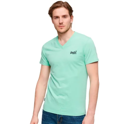 슈퍼드라이 빈티지 Logo Embroidered Vee 반팔 티셔츠 140588928