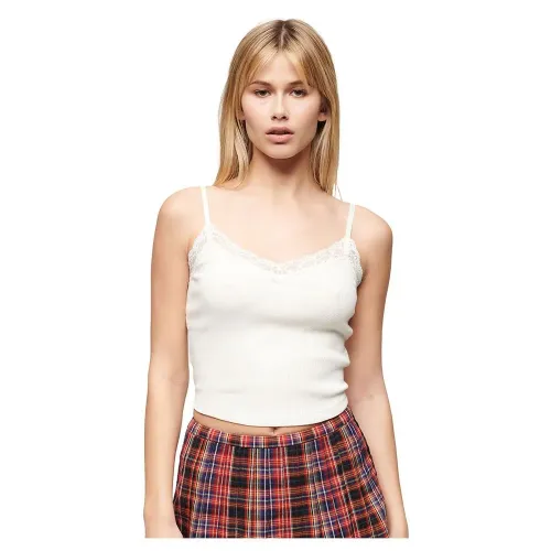 슈퍼드라이 에센셜 Lace Trim 나시 상의 140603937