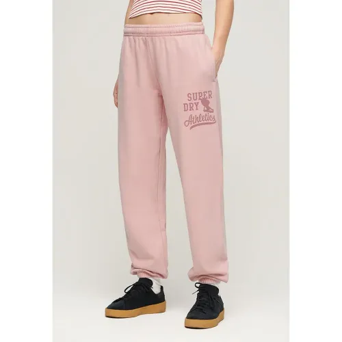 슈퍼드라이 빈티지 Washed 그래픽 운동복 바지 140808977