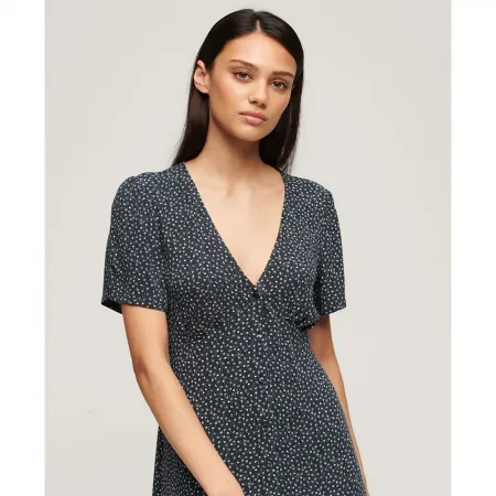 슈퍼드라이 Print Button Tea 반팔 원피스 140900911