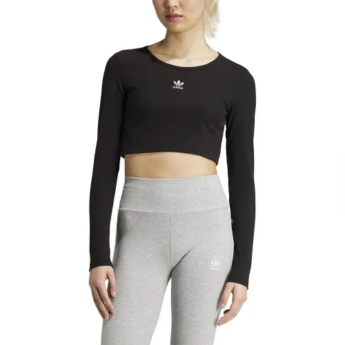 아디다스 에센셜 Ribbed Crop 긴팔 상의 141050878