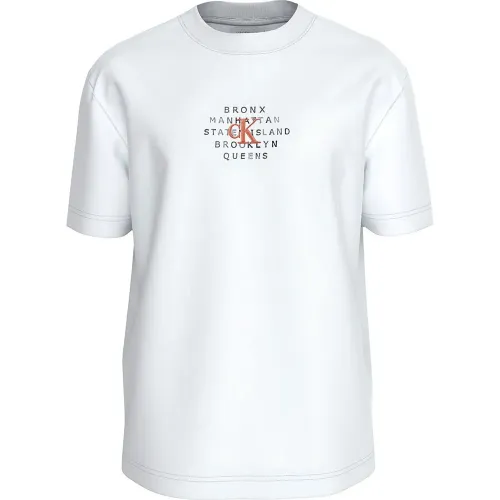 캘빈클라인 Nyc Stamp 그래픽 반팔 티셔츠 141052183