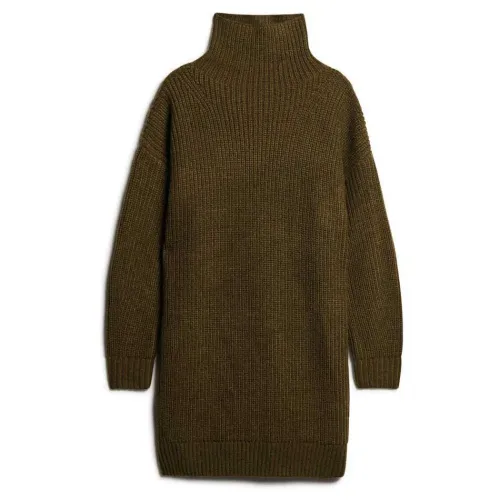 슈퍼드라이 Chunky Rib 긴팔 미디 원피스 141110216