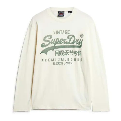 슈퍼드라이 Classic Vl 그래픽 긴팔 티셔츠 141110260