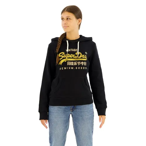 슈퍼드라이 Embellished Vl 그래픽 후드티 141110324