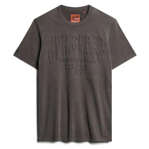 슈퍼드라이 Em보스ed Logo 그래픽 반팔 티셔츠 141110337