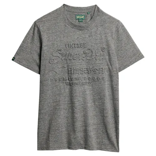 슈퍼드라이 Em보스ed Vl 그래픽 반팔 티셔츠 141110348