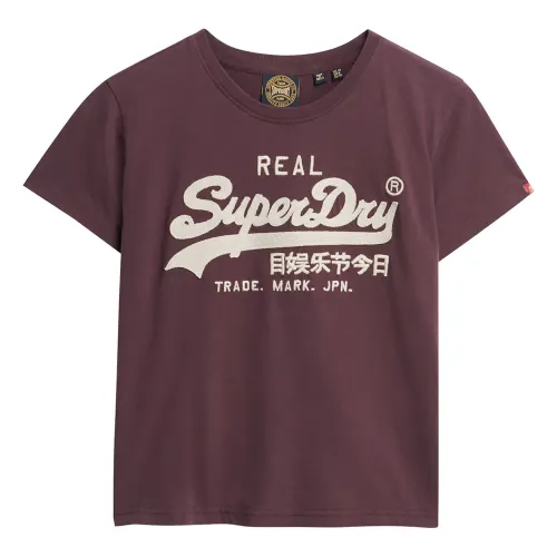 슈퍼드라이 Embroidered Vl Fitted 반팔 티셔츠 141110359