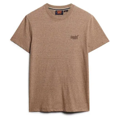 슈퍼드라이 에센셜 로고 엠브로이더드 반팔 티셔츠 141110394