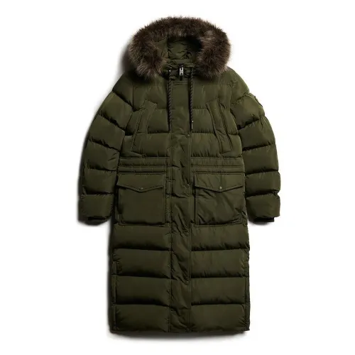 슈퍼드라이 Everest Faux Fur Longline 자켓 141110480