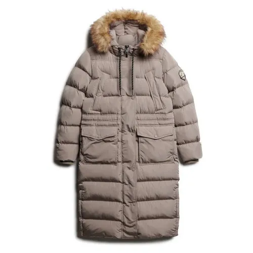 슈퍼드라이 Everest Faux Fur Longline 자켓 141110482