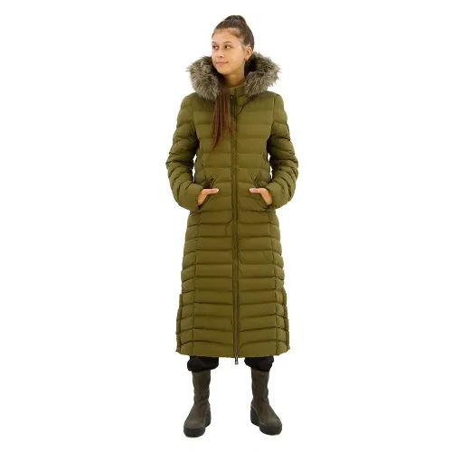 슈퍼드라이 Fuji Faux Fur Longline 자켓 141110544