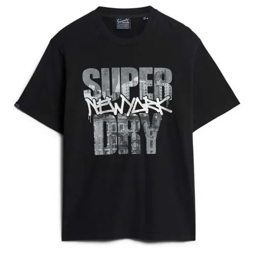 슈퍼드라이 Photo그래픽 Skate Loose 반팔 티셔츠 141110754