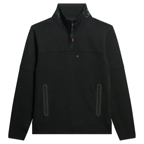 슈퍼드라이 Tech Logo Loose 하프 지퍼 스웨터 141110947