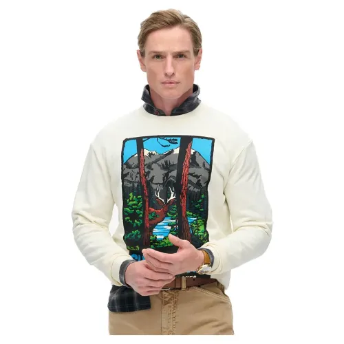 슈퍼드라이 Travel Postcard 그래픽 스웨터 141110992