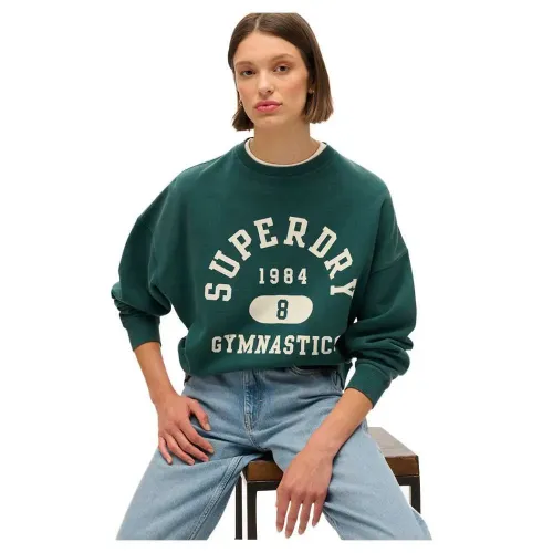 슈퍼드라이 Athletic Oversize Printed Crew 스웨터 141112964