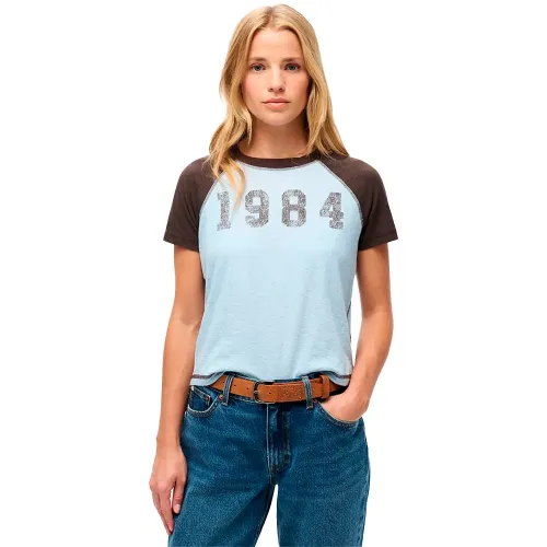 슈퍼드라이 Athletic Raglan Fitted 반팔 티셔츠 141112965