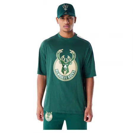 뉴에라 NBA Panel Milwaukee Bucks 반팔 티셔츠 141118875