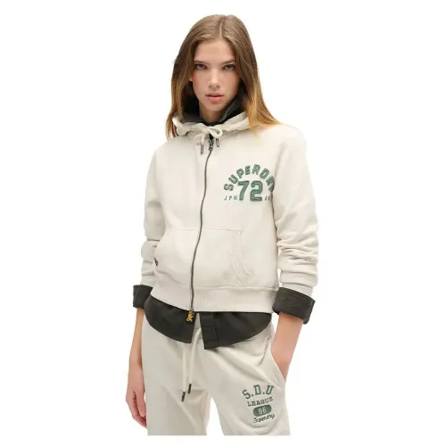 슈퍼드라이 Athletic Relaxed Crop 풀지퍼 스웨터 141197858