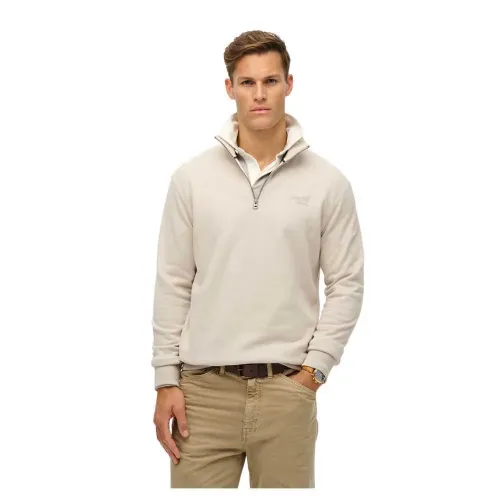 슈퍼드라이 에센셜 Logo Henley 스웨터 141198029