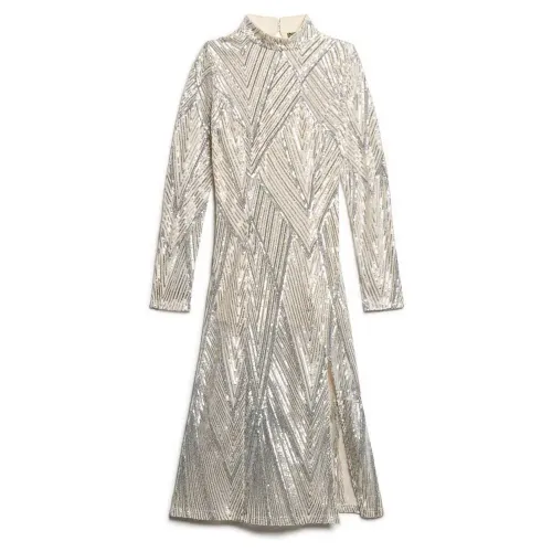 슈퍼드라이 Open Back 긴팔 짧은 원피스 141198188